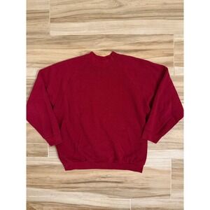 Vintage Fruit of the Loom Sweatshirt XL Maroon Red Raglan Made in USA Crewneck